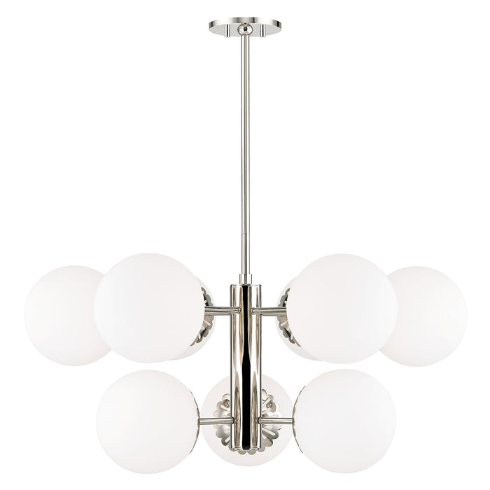 Mitzi H193809-PN Nine Light Chandelier, Polished Nickel