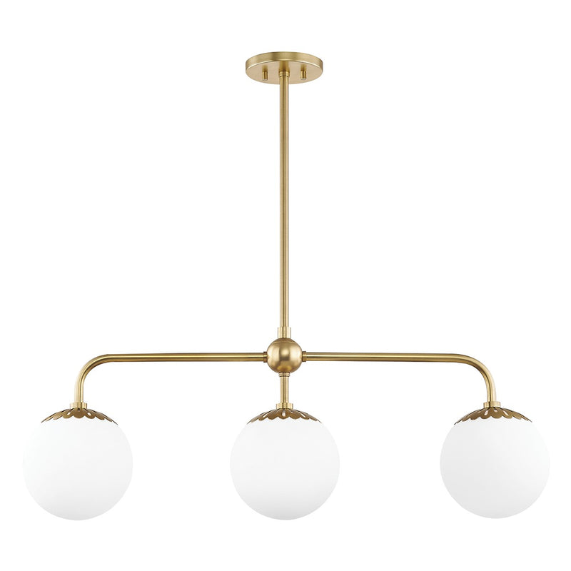 Mitzi H193903-AGB Three Light Linear, Aged Brass