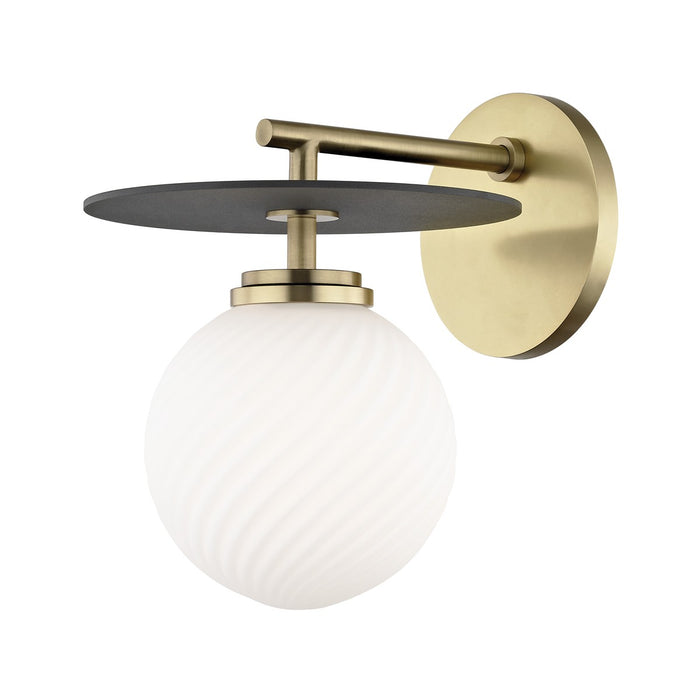 Mitzi H200101-AGB/BK LED Wall Sconce, Aged Brass/Black