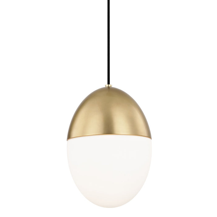 Mitzi H206701L-AGB One Light Pendant, Aged Brass