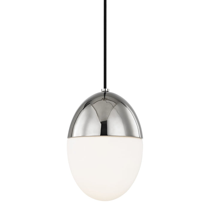Mitzi H206701S-PN One Light Pendant, Polished Nickel