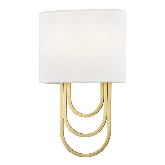 Mitzi H210102-AGB Two Light Wall Sconce, Aged Brass