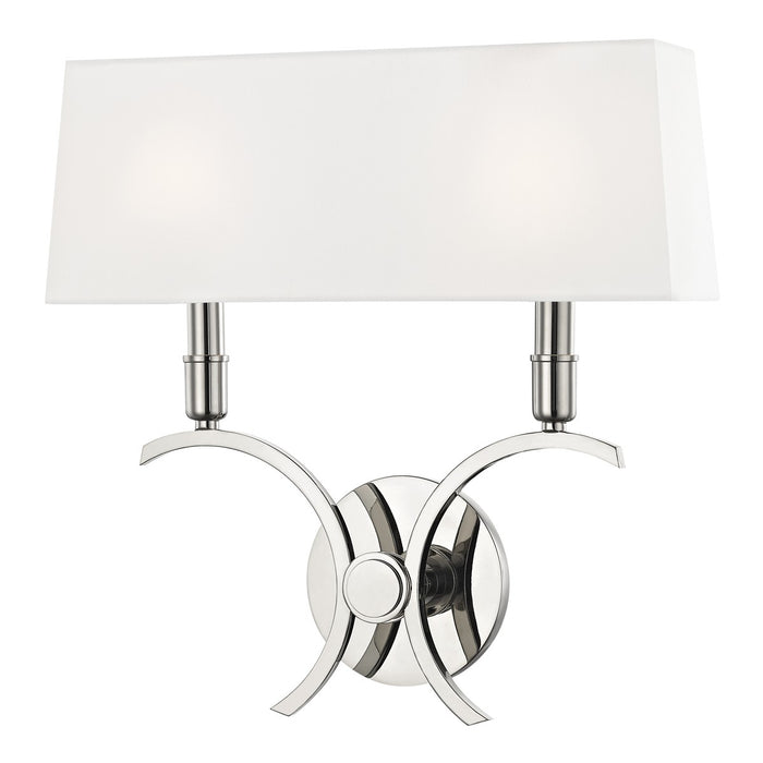 Mitzi H212102L-PN Two Light Wall Sconce, Polished Nickel