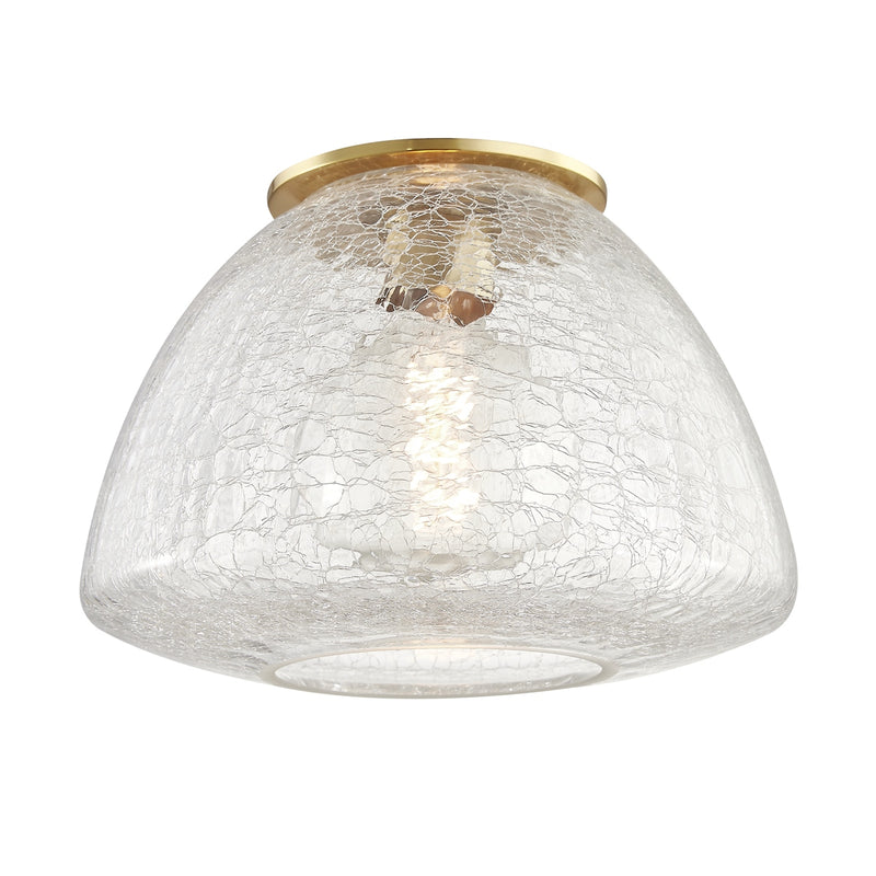 Mitzi H216501L-AGB One Light Flush Mount, Aged Brass