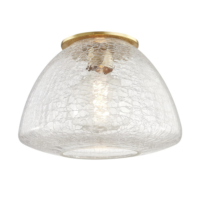 Mitzi H216501L-AGB One Light Flush Mount, Aged Brass