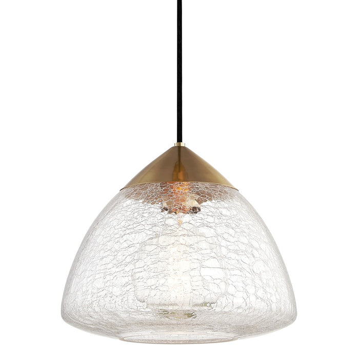 Mitzi H216701L-AGB One Light Pendant, Aged Brass