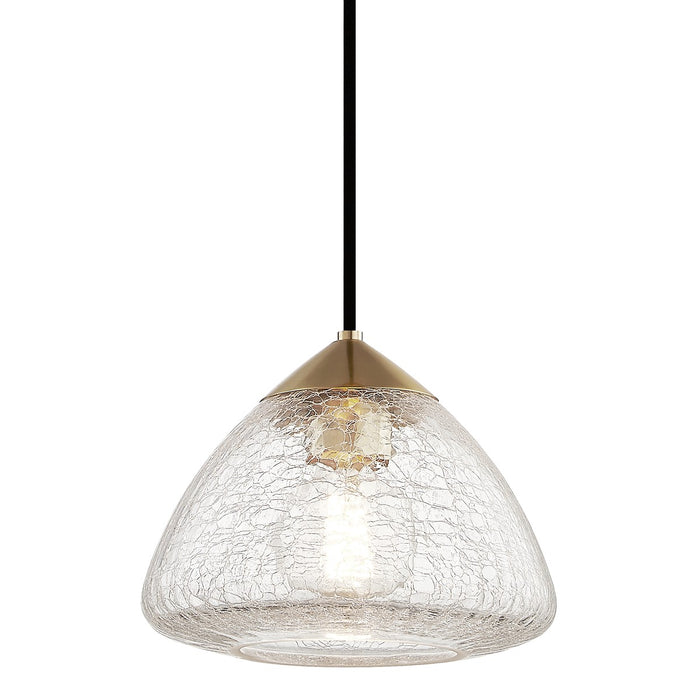 Mitzi H216701S-AGB One Light Pendant, Aged Brass