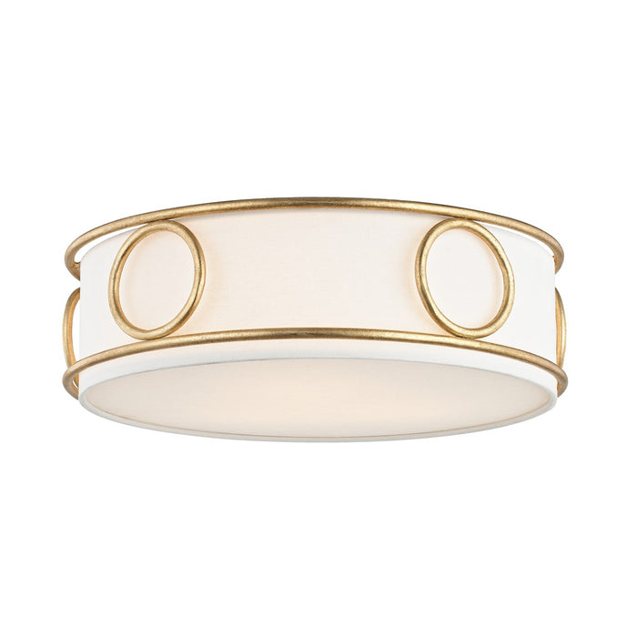 Mitzi H236503-GL Three Light Flush Mount, Gold Leaf