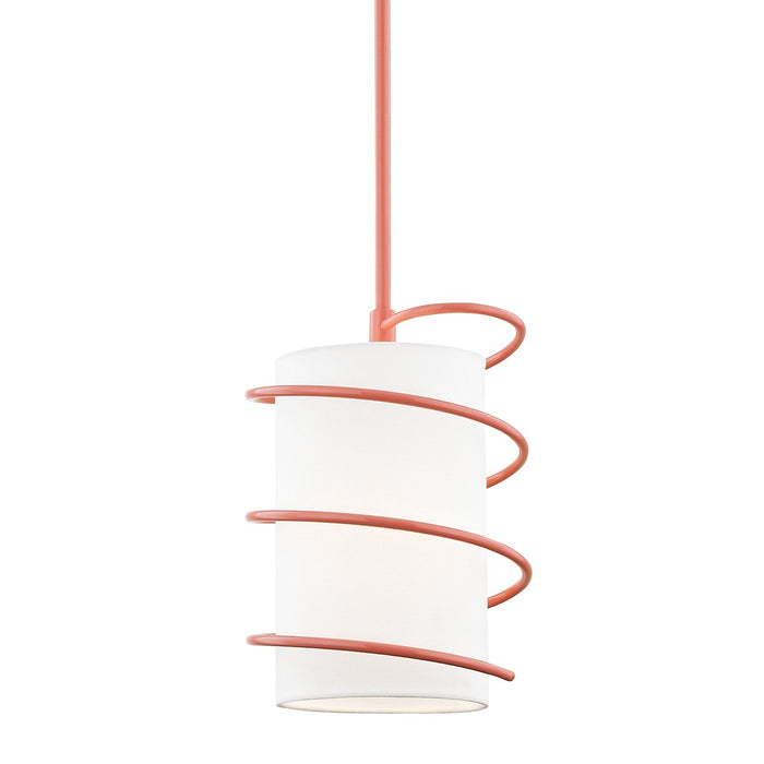Mitzi H237701S-PK One Light Pendant, Pink