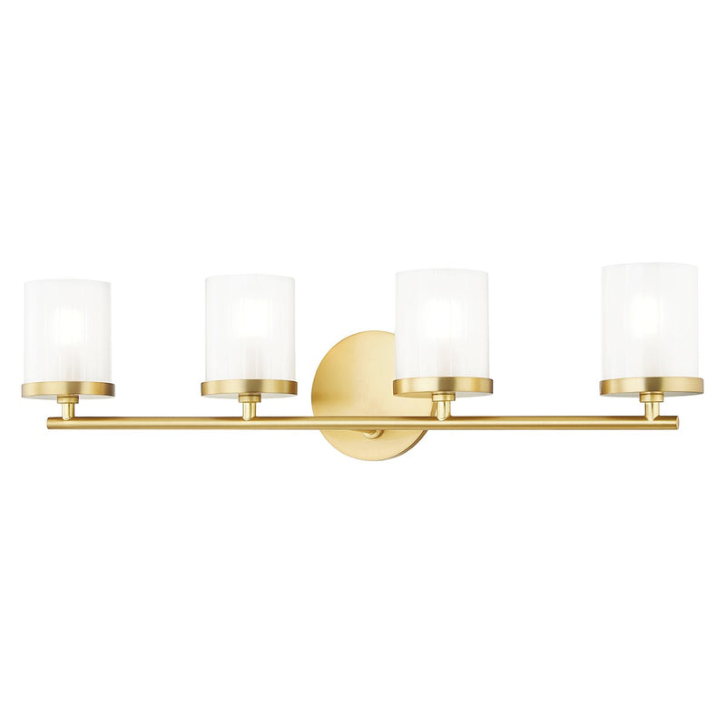 Mitzi H239304-AGB Four Light Bath and Vanity, Aged Brass