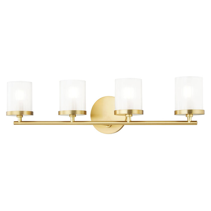 Mitzi H239304-AGB Four Light Bath and Vanity, Aged Brass