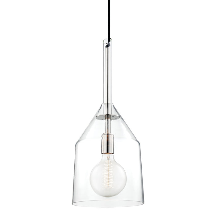 Mitzi H252701L-PN One Light Pendant, Polished Nickel