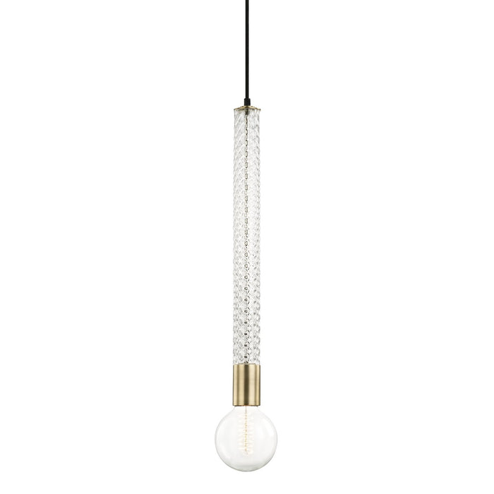 Mitzi H256701-AGB One Light Pendant, Aged Brass