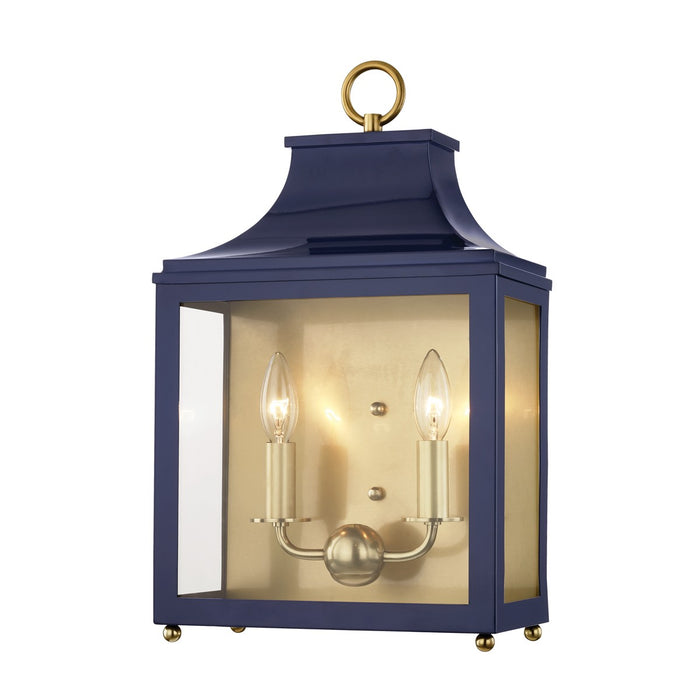 Mitzi H259102-AGB/NVY Two Light Wall Sconce, Aged Brass/Navy