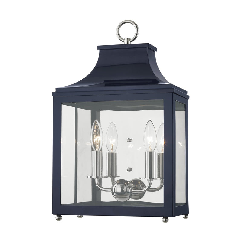 Mitzi H259102-PN/NVY Two Light Wall Sconce, Polished Nickel/Navy