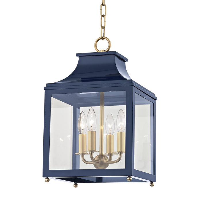 Mitzi H259704S-AGB/NVY Four Light Lantern, Aged Brass/Navy