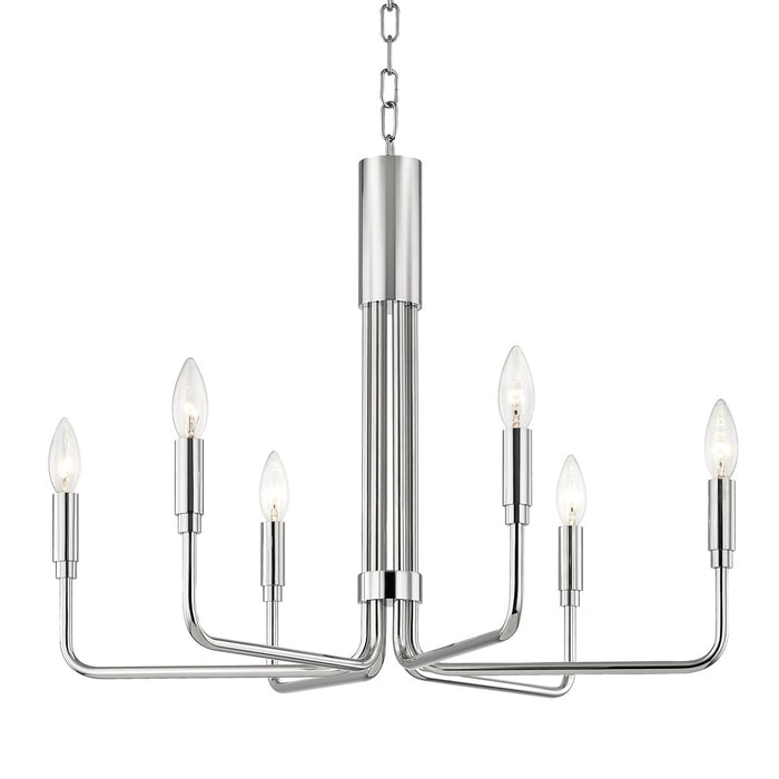 Mitzi H261806-PN Six Light Chandelier, Polished Nickel