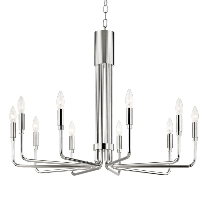 Mitzi H261810-PN Ten Light Chandelier, Polished Nickel