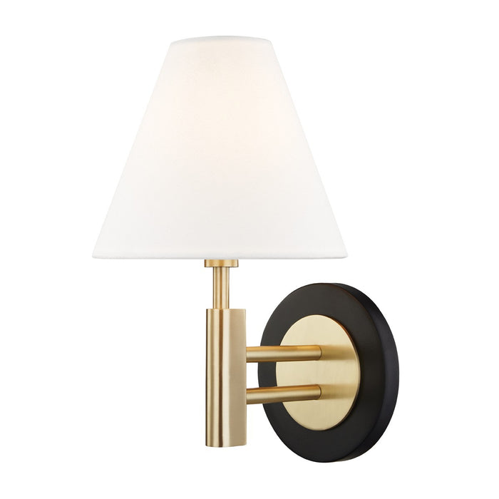 Mitzi H264101-AGB/BK One Light Wall Sconce, Aged Brass/Black