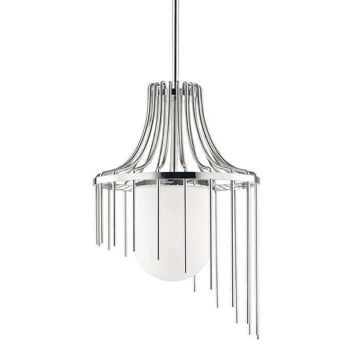 Mitzi H266701L-PN One Light Pendant, Polished Nickel