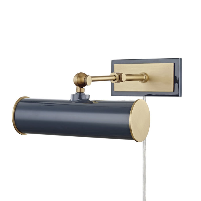 Mitzi HL263201-AGB/NVY One Light Picture Light, Aged Brass/Navy