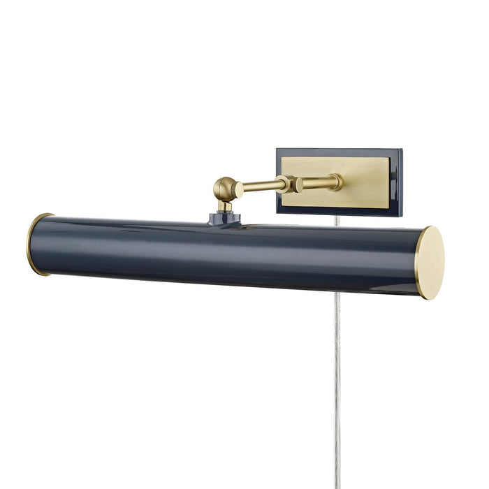 Mitzi HL263202-AGB/NVY Two Light Picture Light, Aged Brass/Navy