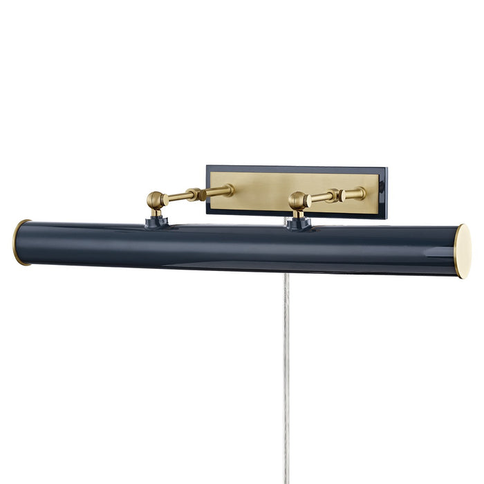 Mitzi HL263203-AGB/NVY Three Light Picture Light, Aged Brass/Navy