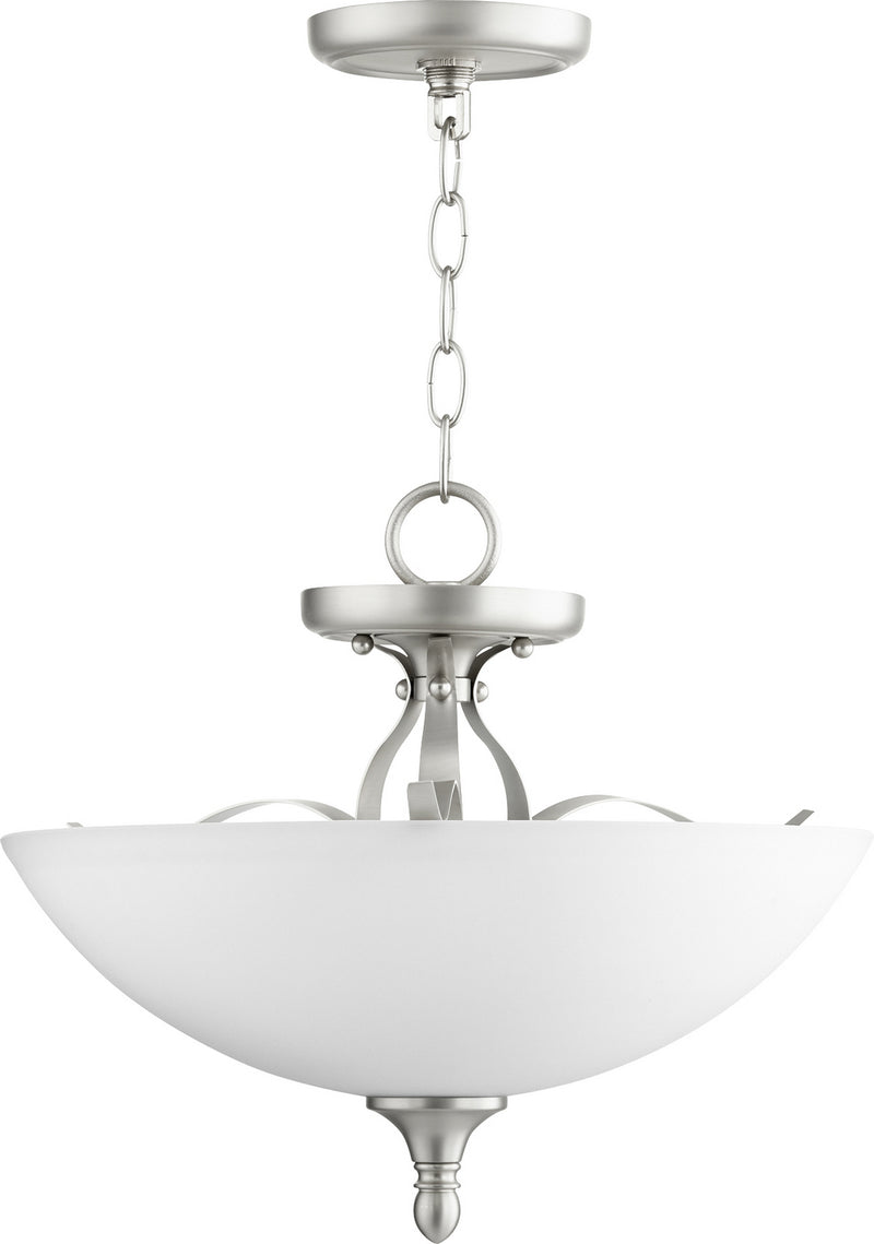 Quorum 2827-15-65 Three Light Dual Mount, Satin Nickel