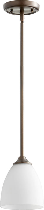 Quorum 3127-86 One Light Pendant, Oiled Bronze