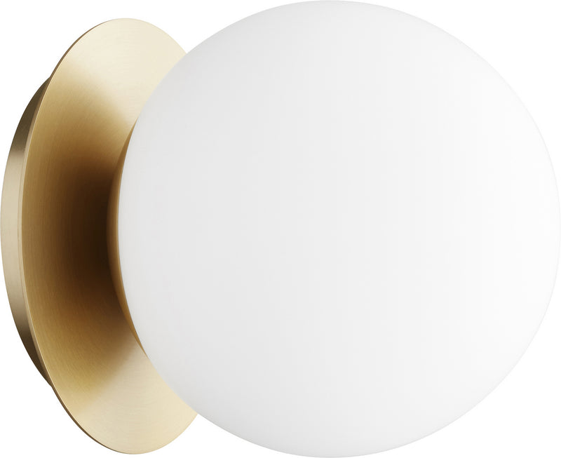 Quorum 339-1-80 One Light Wall Mount, Aged Brass