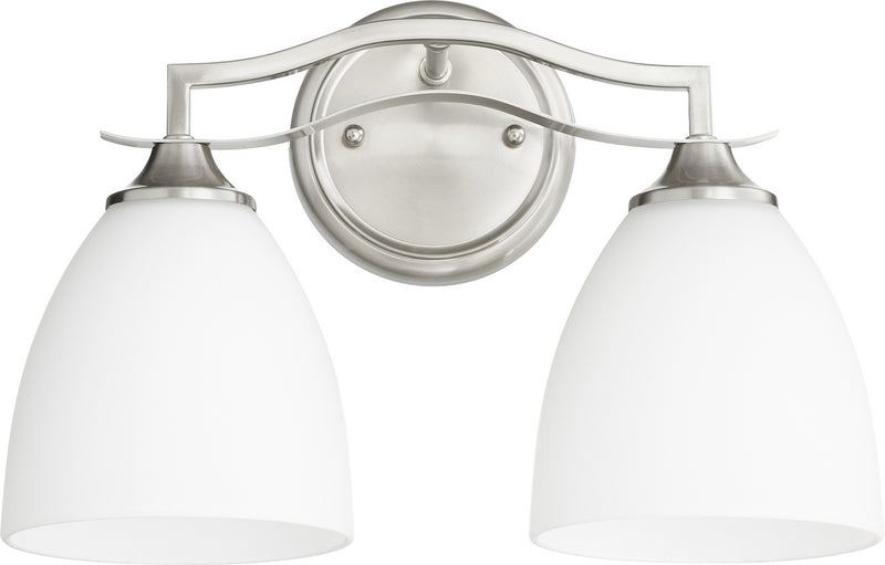 Quorum 5027-2-65 Two Light Vanity, Satin Nickel