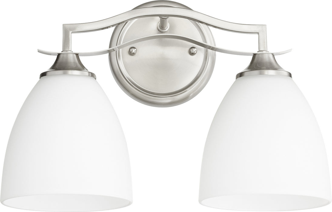 Quorum 5027-2-65 Two Light Vanity, Satin Nickel