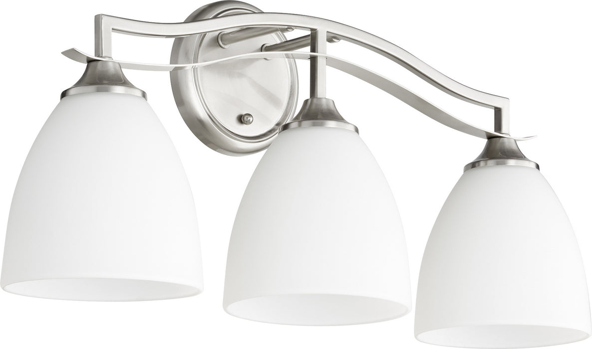 Quorum 5027-3-65 Three Light Vanity, Satin Nickel