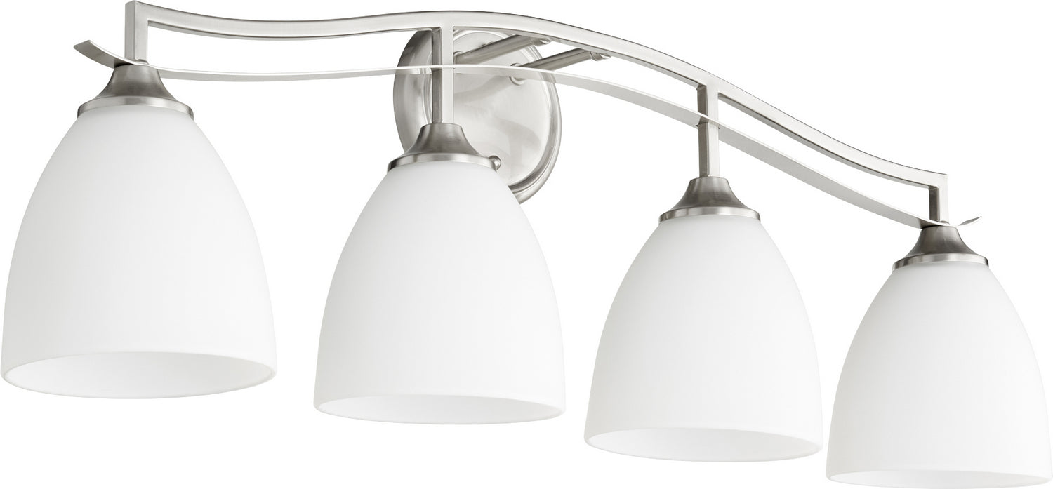 Quorum 5027-4-65 Four Light Vanity, Satin Nickel