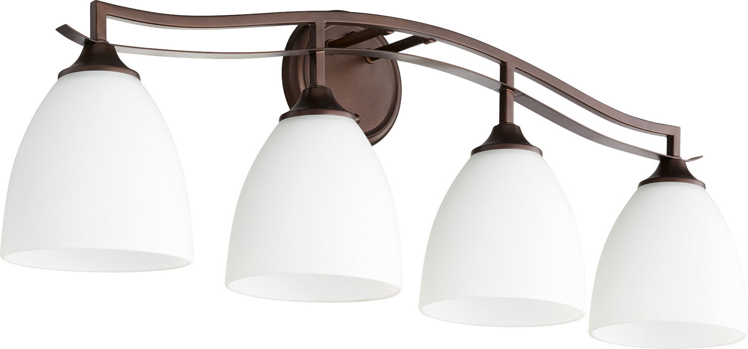 Quorum 5027-4-86 Four Light Vanity, Oiled Bronze
