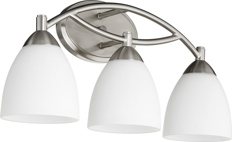 Quorum 5069-3-65 Three Light Vanity, Satin Nickel