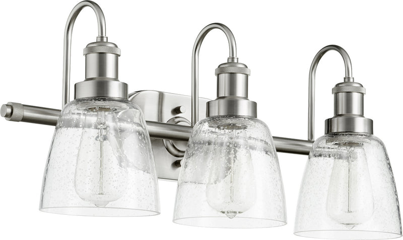Quorum 508-3-65 Three Light Vanity, Satin Nickel