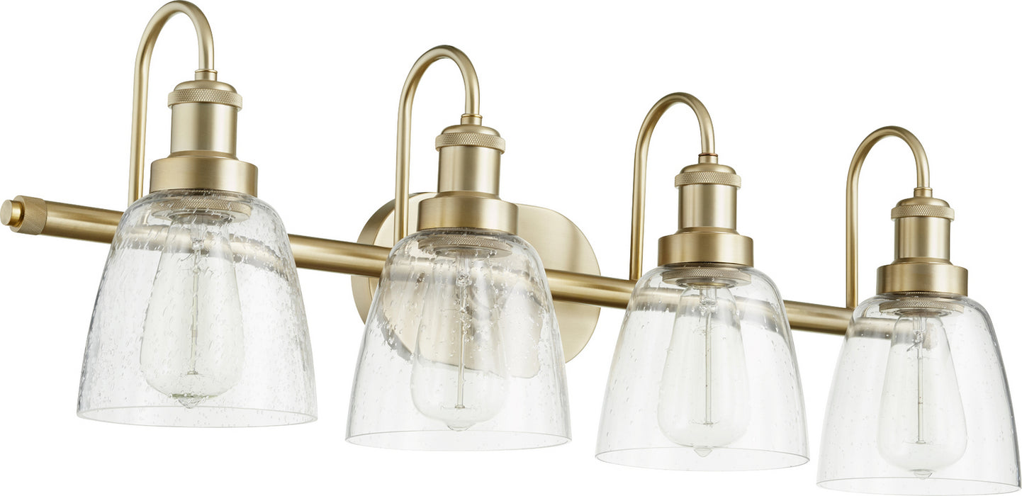 Quorum 508-4-80 Four Light Vanity, Aged Brass