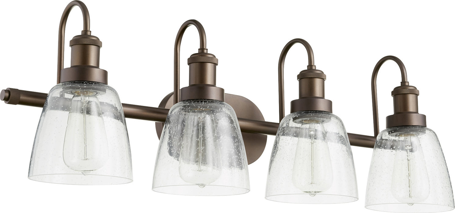 Quorum 508-4-86 Four Light Vanity, Oiled Bronze