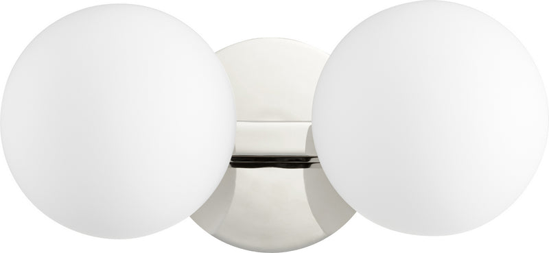 Quorum 539-2-62 Two Light Vanity, Polished Nickel