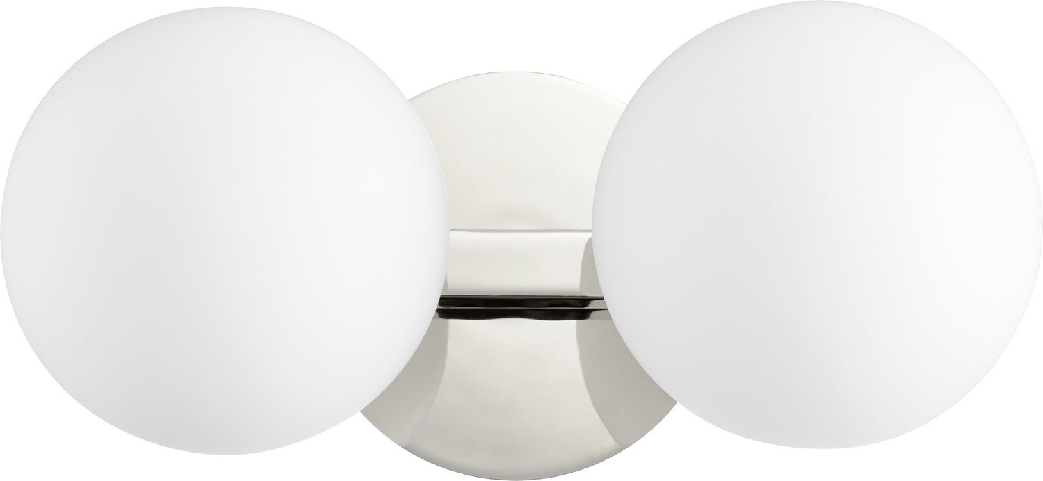Quorum 539-2-62 Two Light Vanity, Polished Nickel
