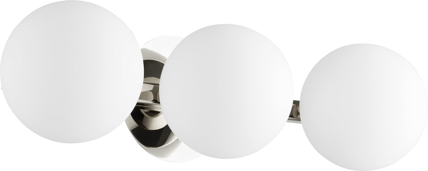Quorum 539-3-62 Three Light Vanity, Polished Nickel