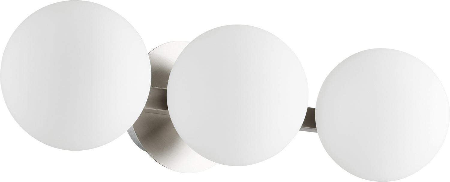 Quorum 539-3-65 Three Light Vanity, Satin Nickel
