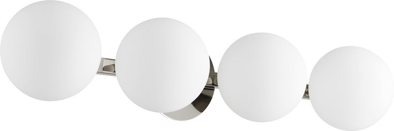 Quorum 539-4-62 Four Light Vanity, Polished Nickel