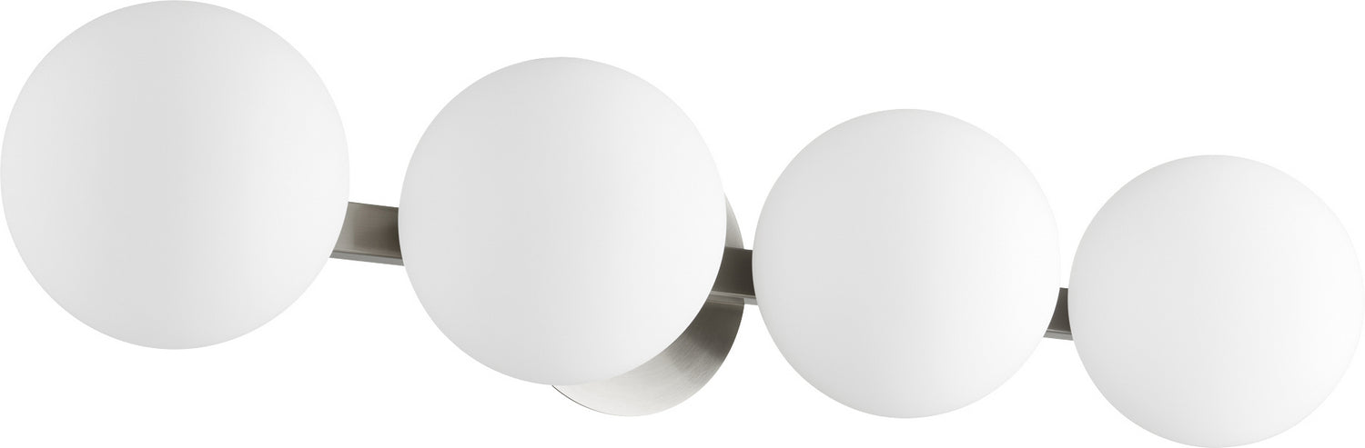 Quorum 539-4-65 Four Light Vanity, Satin Nickel