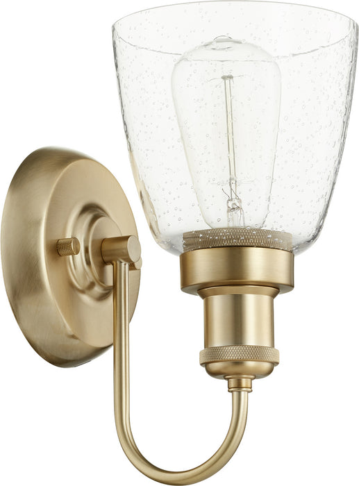 Quorum 548-1-80 One Light Wall Mount, Aged Brass