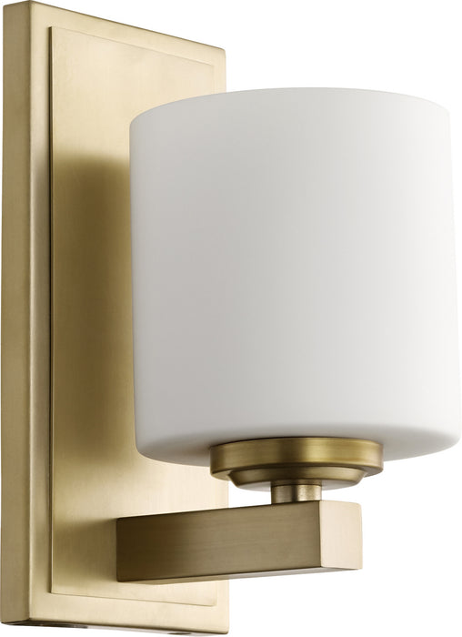 Quorum 5669-1-80 One Light Wall Mount, Aged Brass