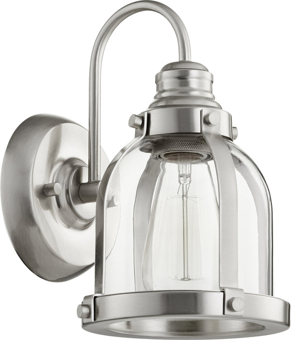 Quorum 586-1-65 One Light Wall Mount, Satin Nickel