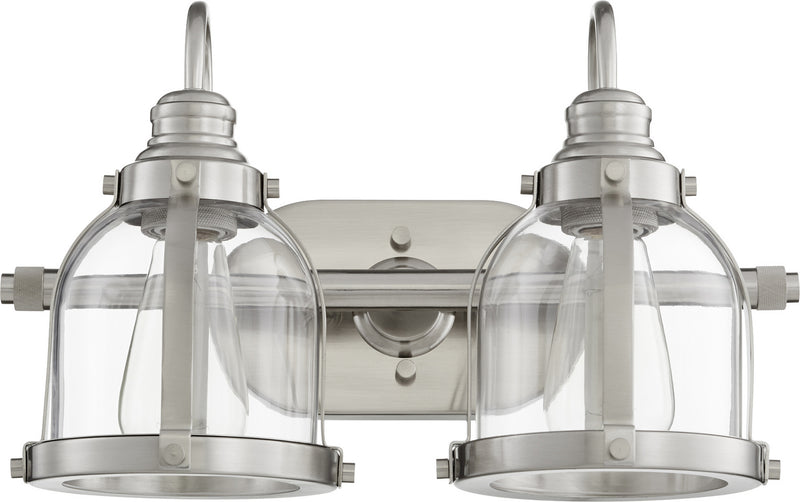 Quorum 586-2-65 Two Light Vanity, Satin Nickel