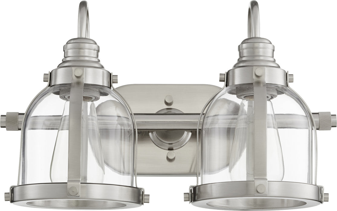Quorum 586-2-65 Two Light Vanity, Satin Nickel